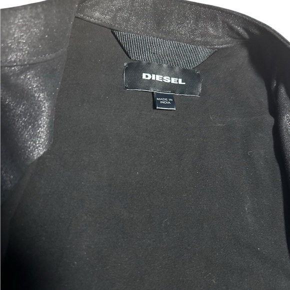 DIESEL Woman’s jacket- Goat Leather - Single Rider Black Size Small - Picture 11 of 17
